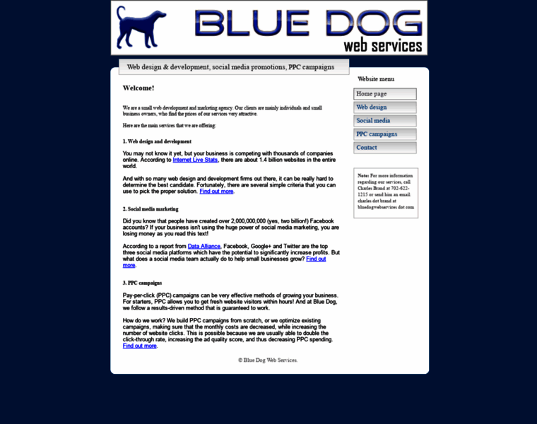 Bluedogwebservices.com thumbnail