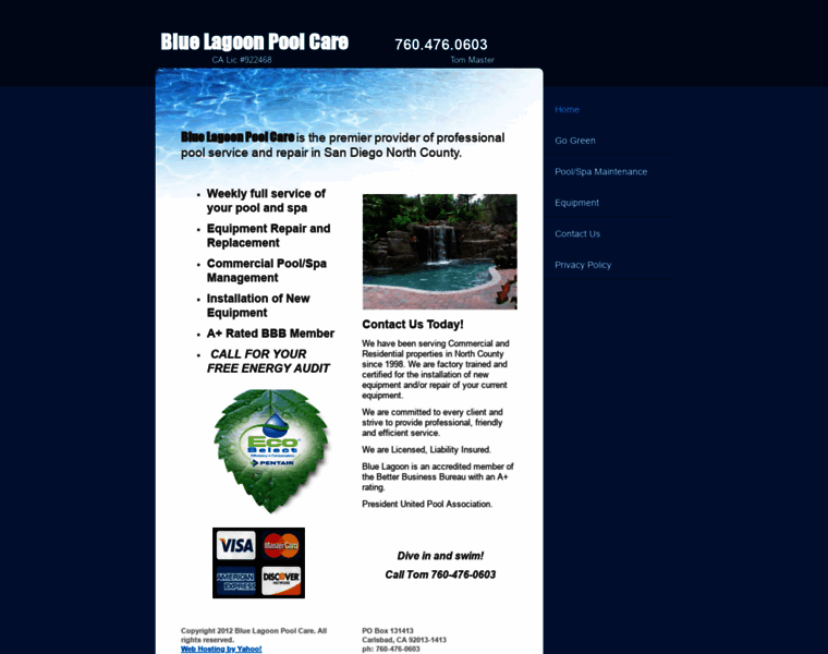 Bluelagoonpoolcare.com thumbnail