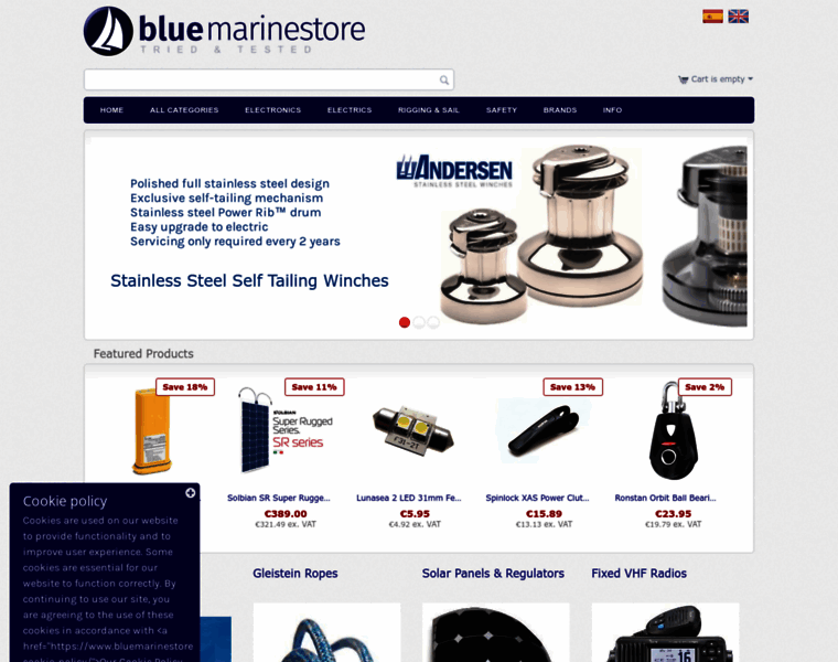 Bluemarinestore.com thumbnail