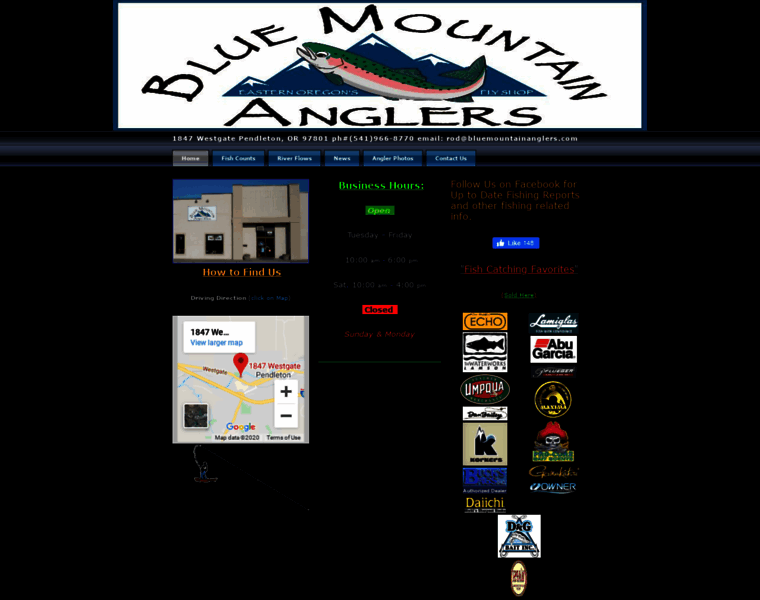 Bluemountainanglers.com thumbnail