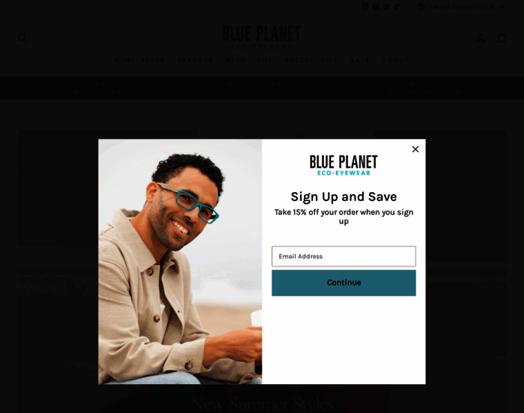 Blueplaneteyewear.com thumbnail