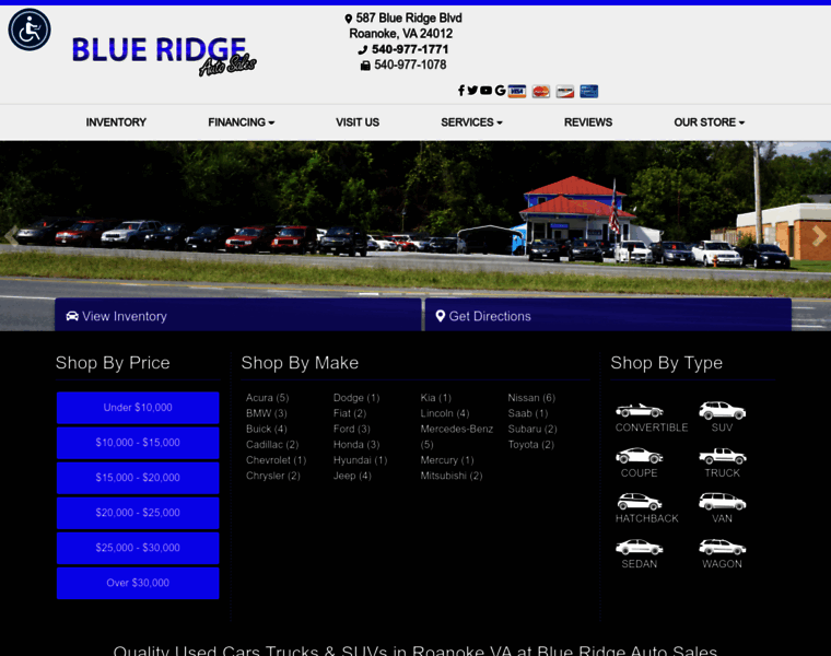 Blueridgecars.com thumbnail