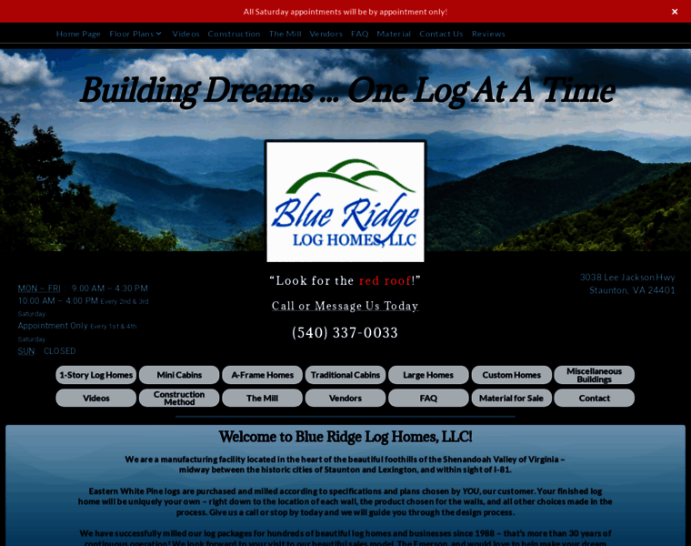 Blueridgeloghome.com thumbnail