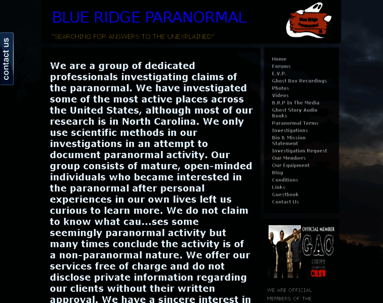 Blueridgeparanormal.com thumbnail
