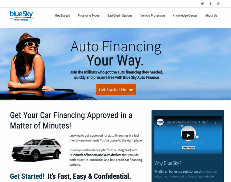 Blueskyautofinance.com thumbnail