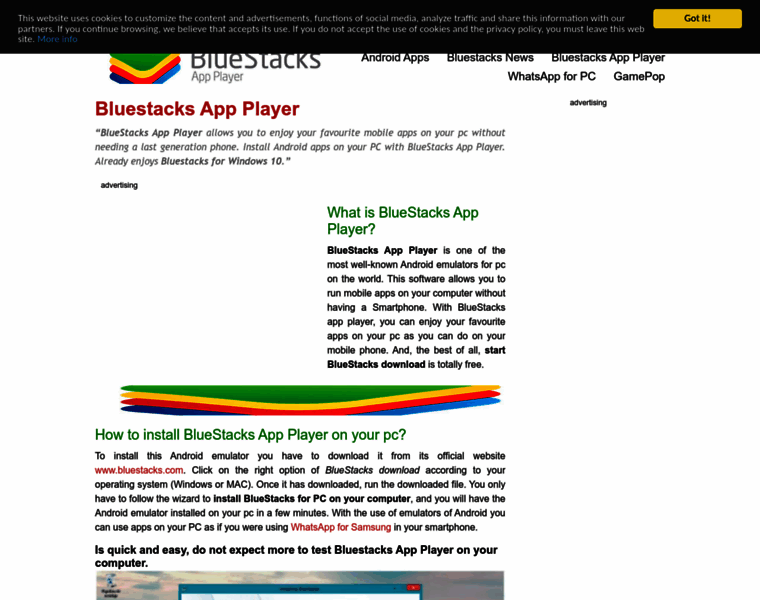 Bluestacksappplayer.net thumbnail