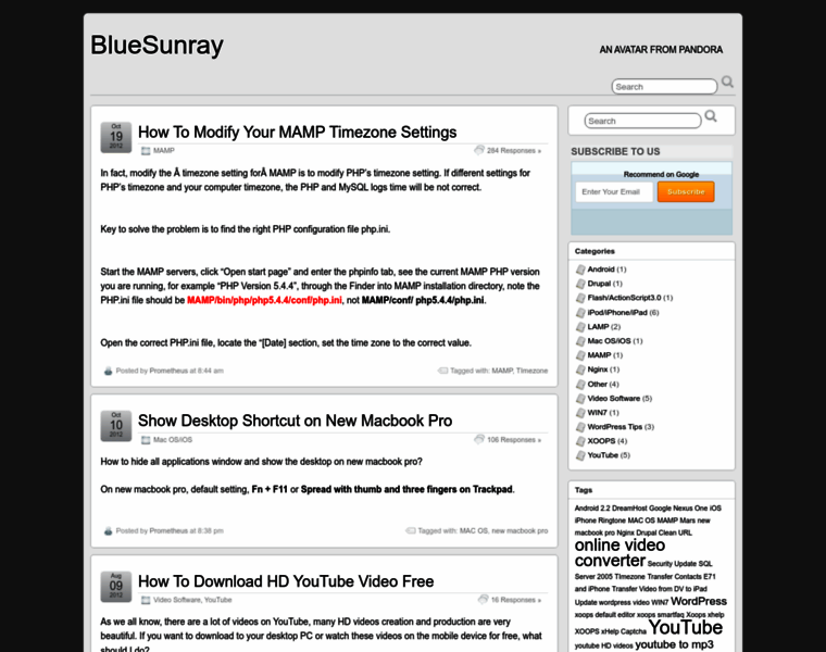 Bluesunray.com thumbnail