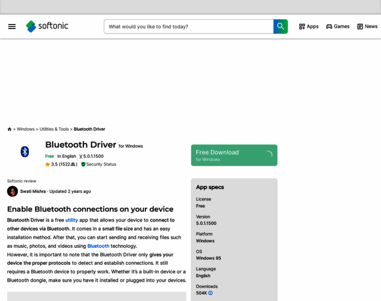 Bluetooth-driver.en.softonic.com thumbnail