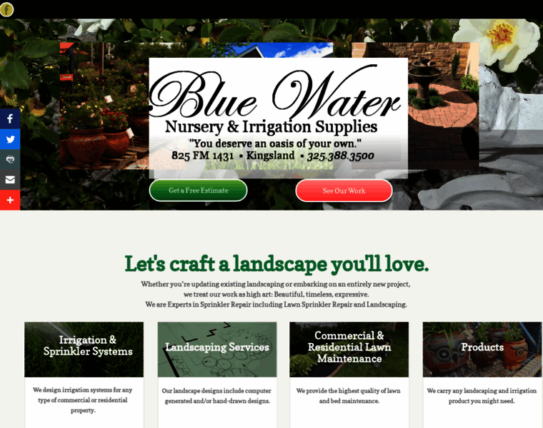 Bluewaterirrigation-landscape.com thumbnail