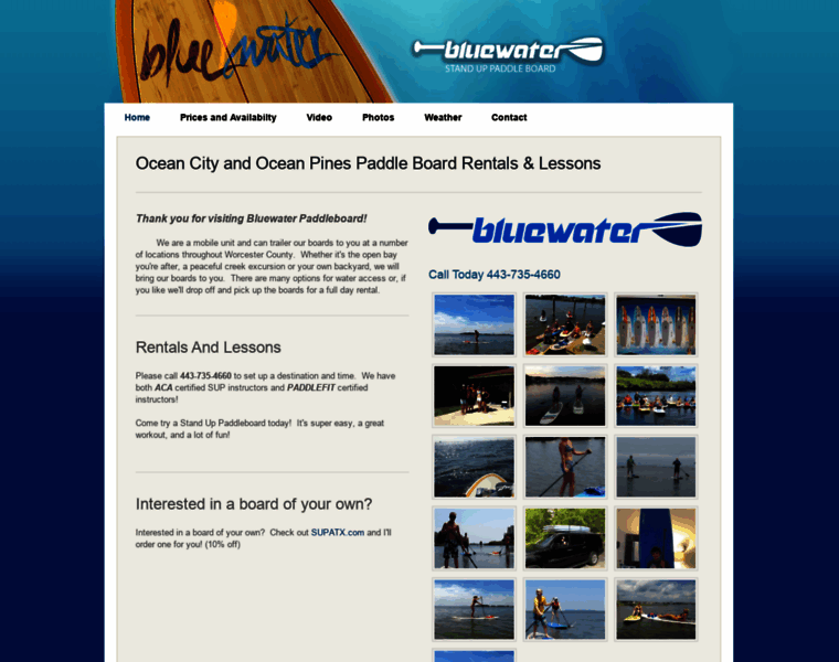 Bluewaterpaddleboard.com thumbnail
