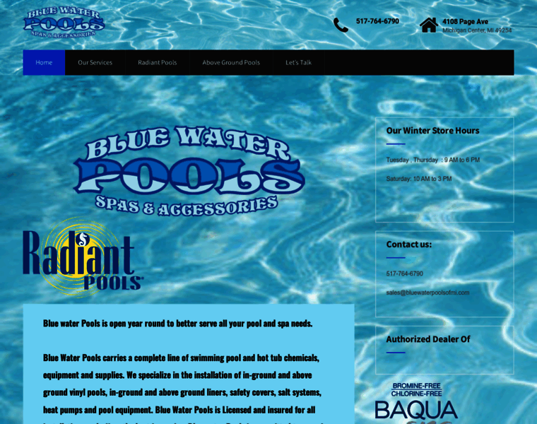 Bluewaterpoolsofmi.com thumbnail