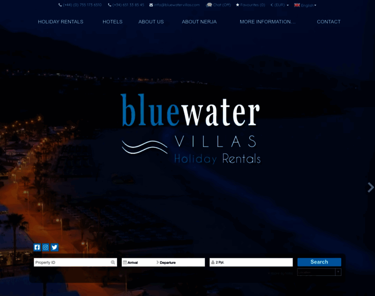 Bluewatervillas.com thumbnail