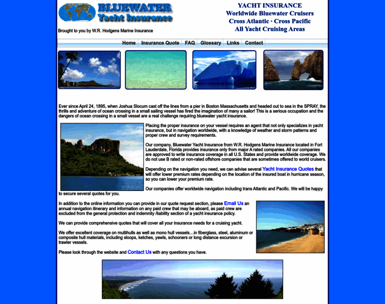 Bluewateryachtinsurance.com thumbnail
