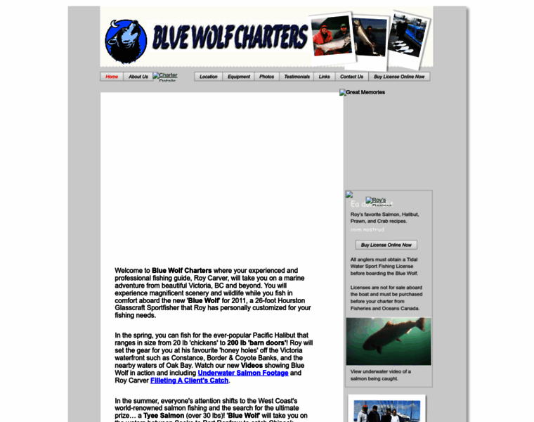 Bluewolfcharters.com thumbnail