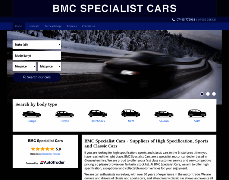 Bmcspecialistcars.co.uk thumbnail