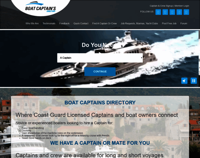 Boatcaptainsdirectory.com thumbnail