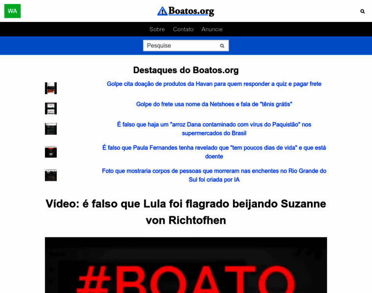 Boatos.org thumbnail