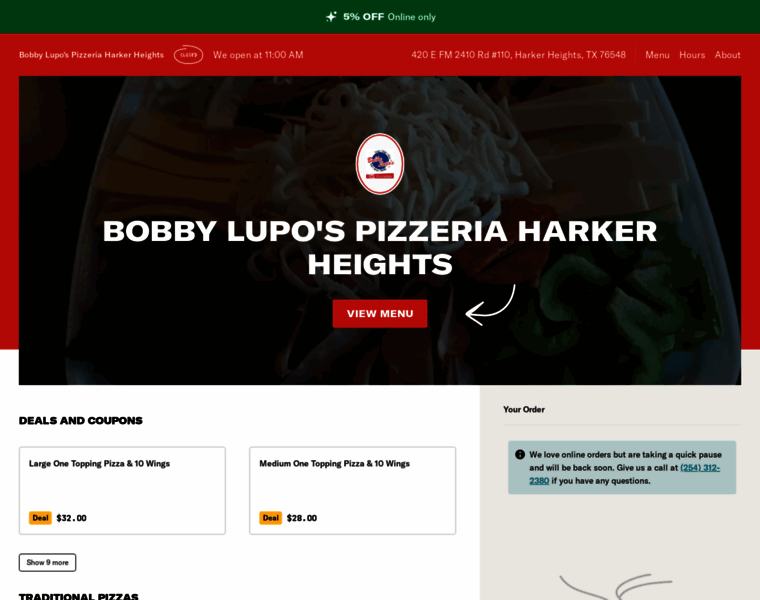 Bobbylupospizza.com thumbnail
