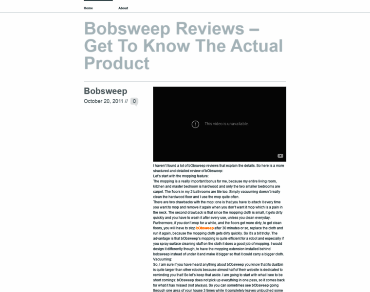 Bobsweepreviews.wordpress.com thumbnail