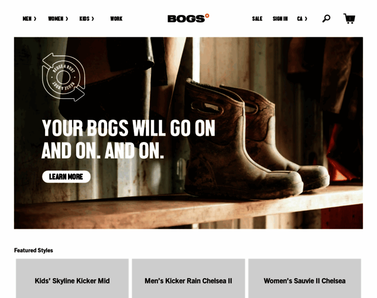 Bogsfootwear.ca thumbnail