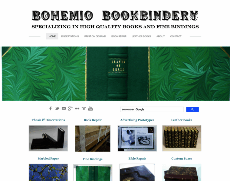 Bohemiobookbindery.com thumbnail