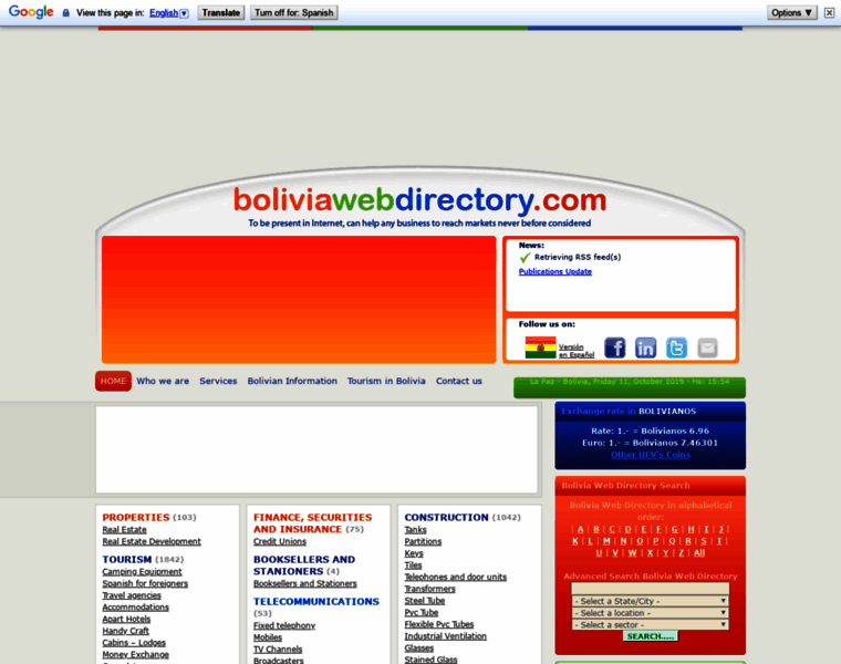 Boliviawebdirectory.com thumbnail