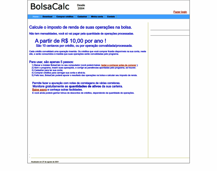 Bolsacalc.com.br thumbnail