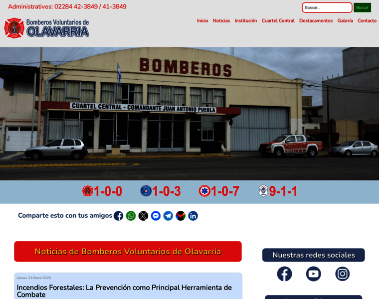 Bomberosdeolavarria.org.ar thumbnail