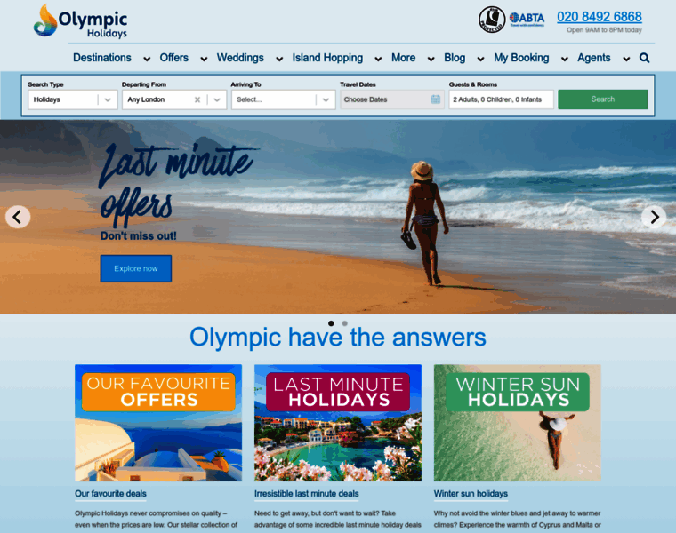 Booking.olympicholidays.com thumbnail