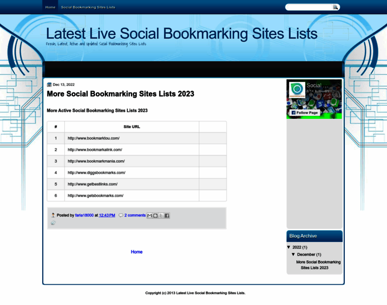 Bookmarking-sites-lists.com thumbnail
