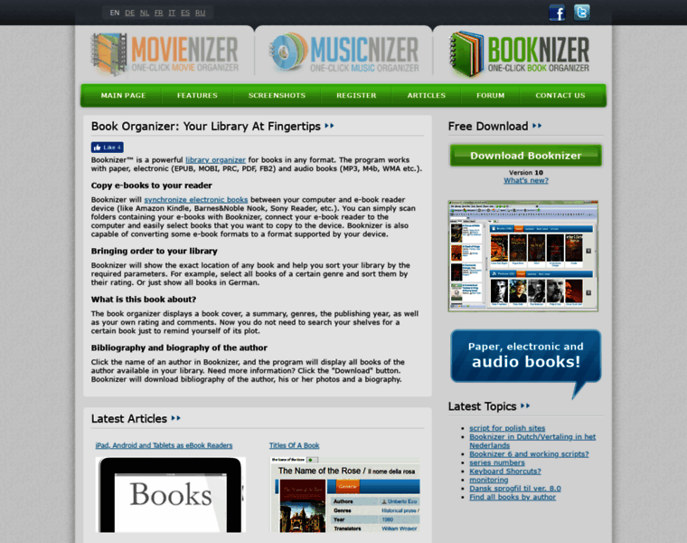 Booknizer.com thumbnail