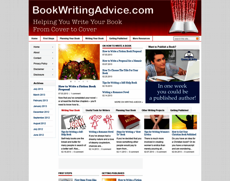 Bookwritingadvice.com thumbnail