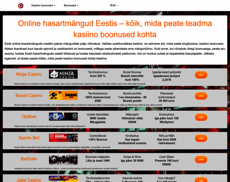 Boonuskasiino.ee thumbnail