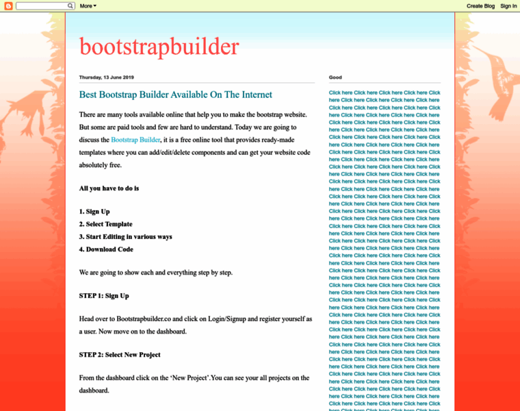 Bootstrapbuilder.blogspot.com thumbnail