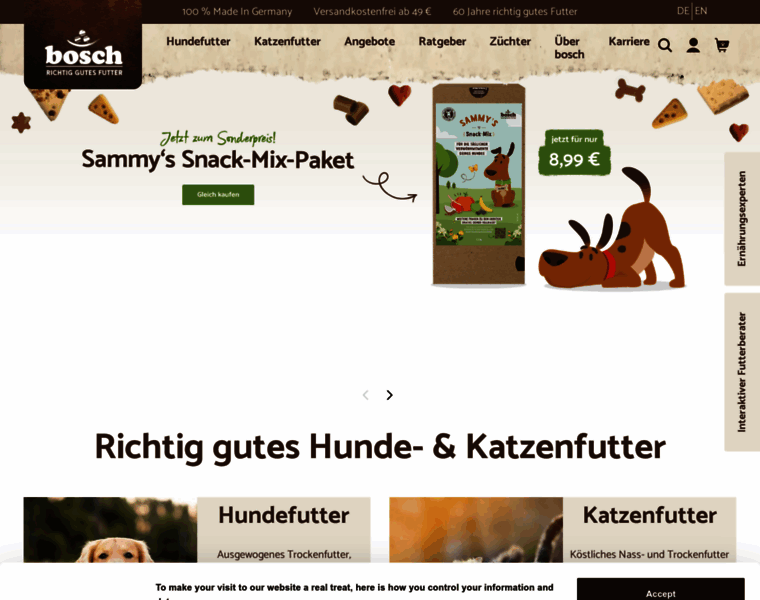 Bosch-tiernahrung.de thumbnail