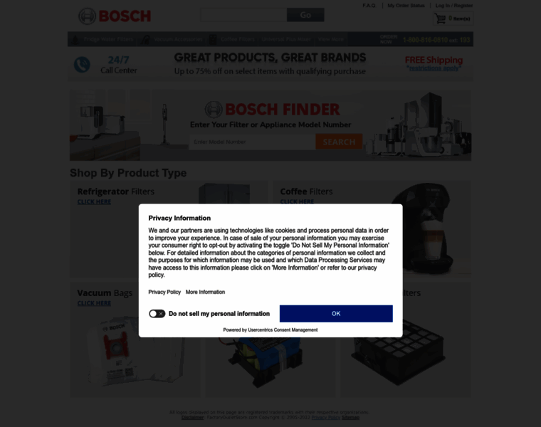 Bosch.factoryoutletstore.com thumbnail