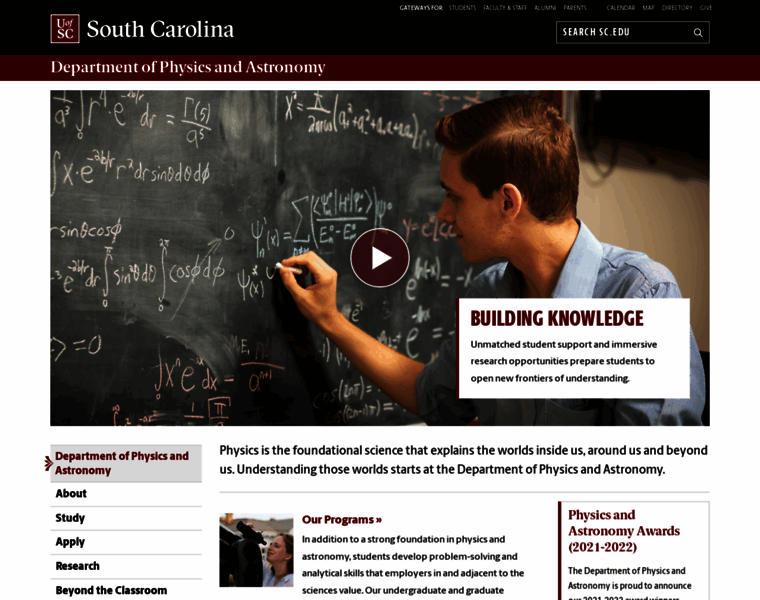 Boson.physics.sc.edu thumbnail