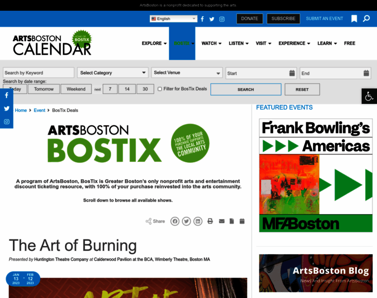 Bostix.org thumbnail
