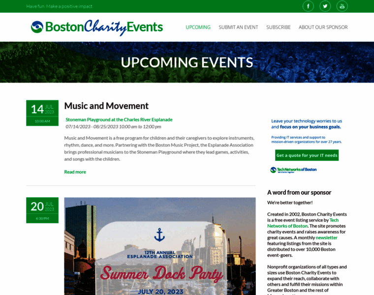 Bostoncharityevents.org thumbnail