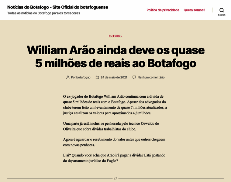 Botafogonocoracao.com.br thumbnail
