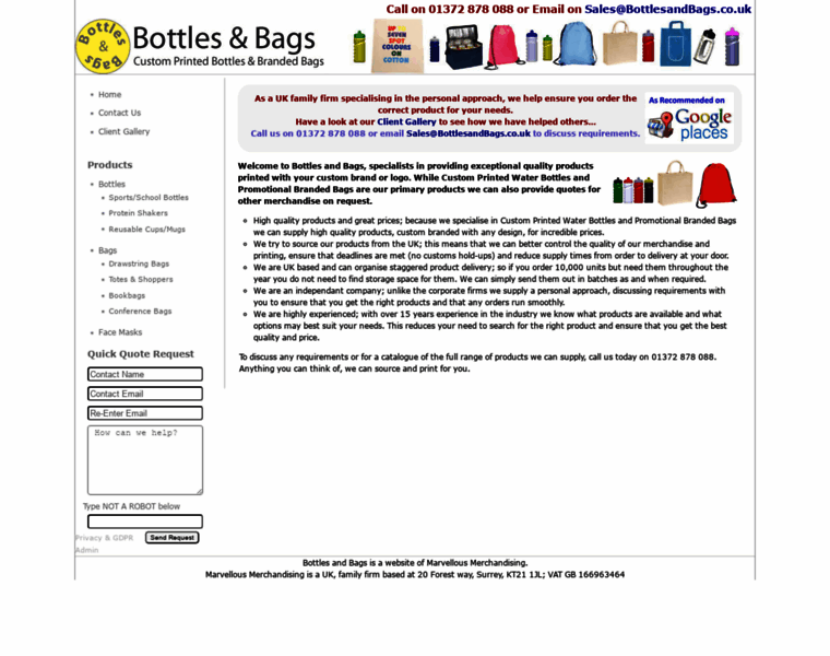 Bottlesandbags.co.uk thumbnail
