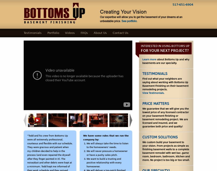 Bottomsupbasement.com thumbnail
