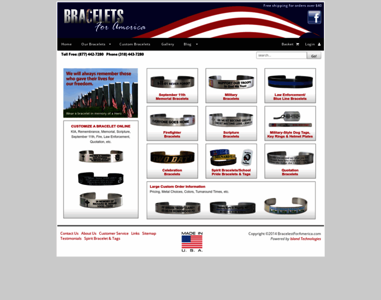 Braceletsforamerica.com thumbnail