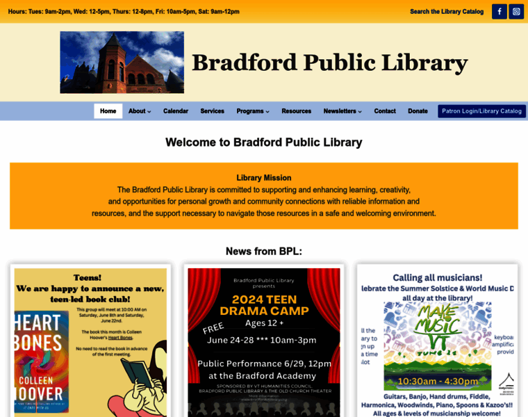 Bradfordvtlibrary.org thumbnail