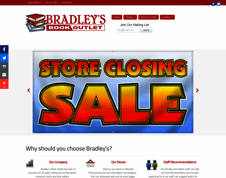 Bradleysbookoutlet.com thumbnail