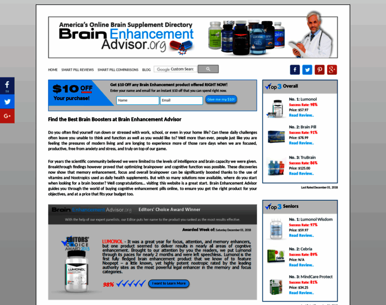 Brainenhancementadvisor.org thumbnail