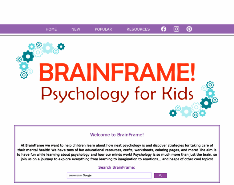 Brainframe-kids.com thumbnail