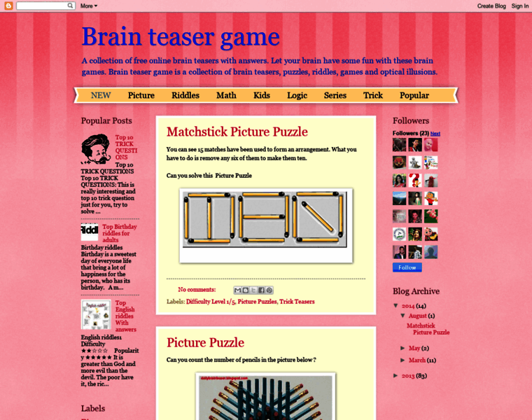 Brainteasergame.blogspot.com thumbnail
