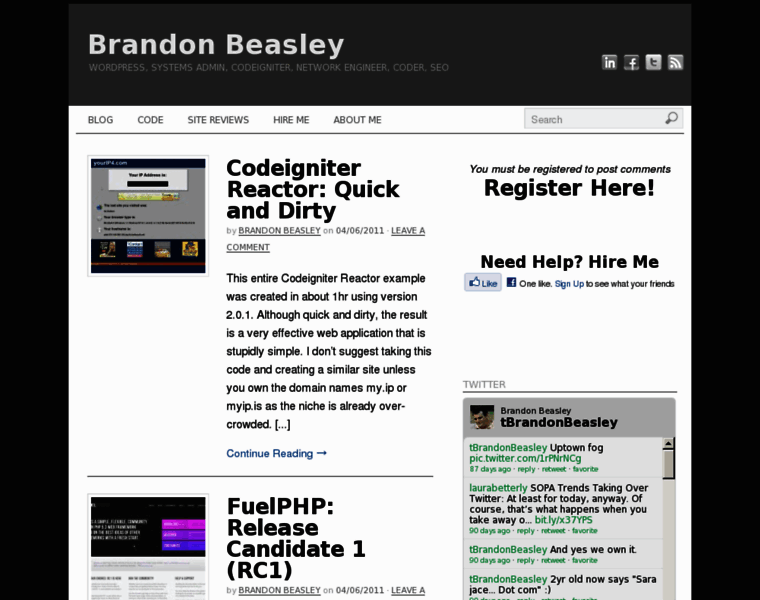 Brandonbeasley.com thumbnail