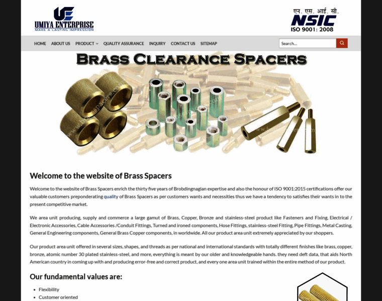 Brassspacers.com thumbnail